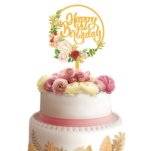 Acrylic Happy Birthday Cake Topper