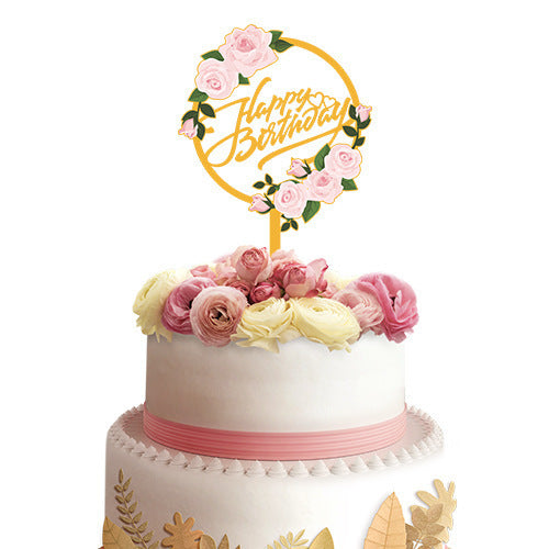Acrylic Happy Birthday Cake Topper
