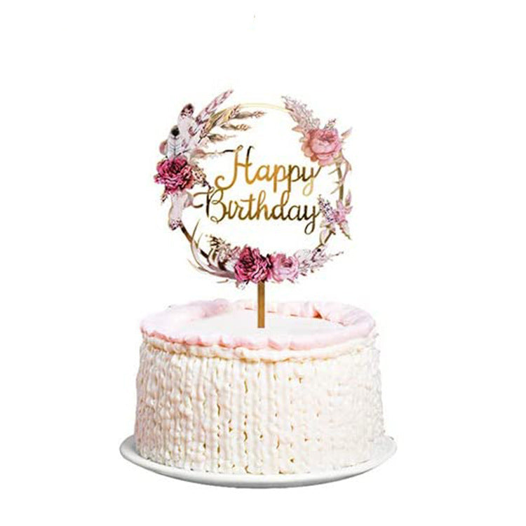 Acrylic Happy Birthday Cake Topper