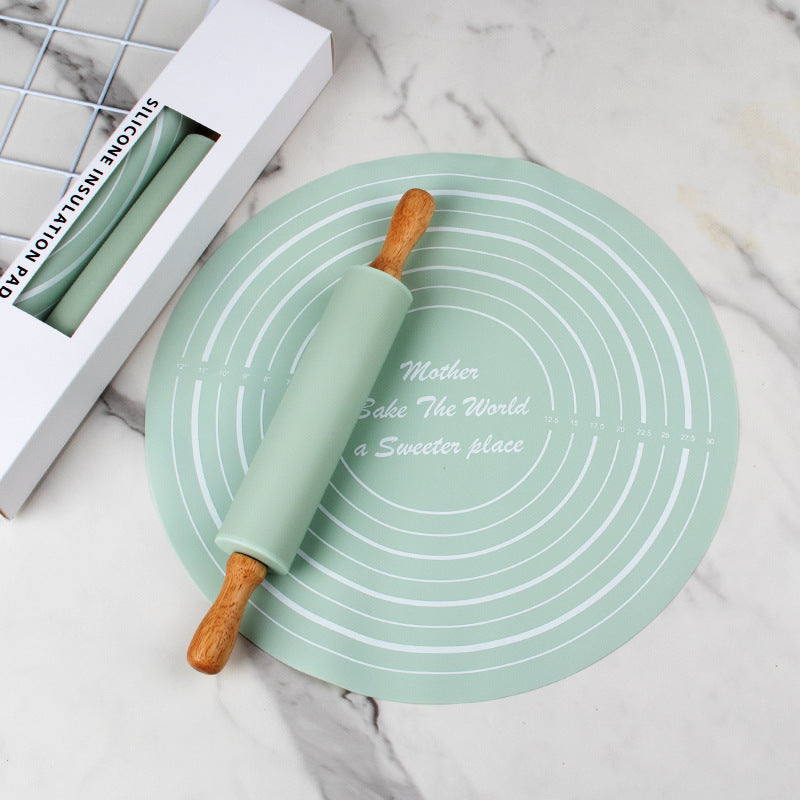 2-Piece Rolling Pin and Pastry Mat Set