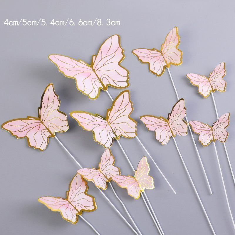 Pink Butterfly Cake Toppers