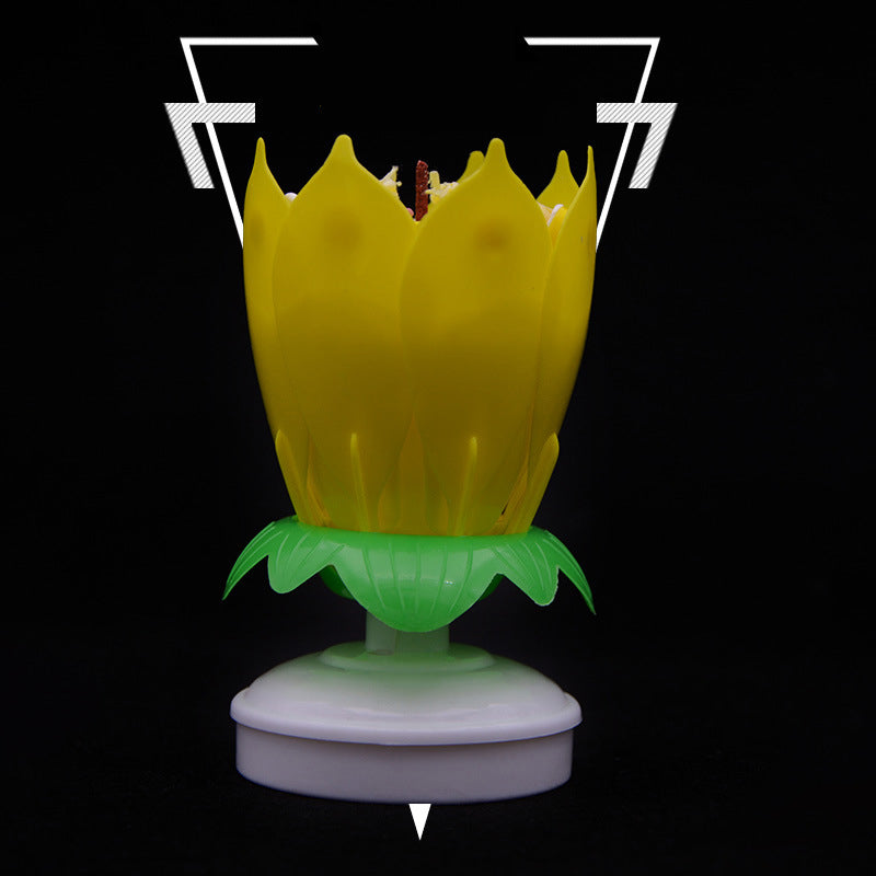 Rotating Musical Birthday Cake Firework Candles