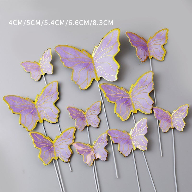 Pink Butterfly Cake Toppers