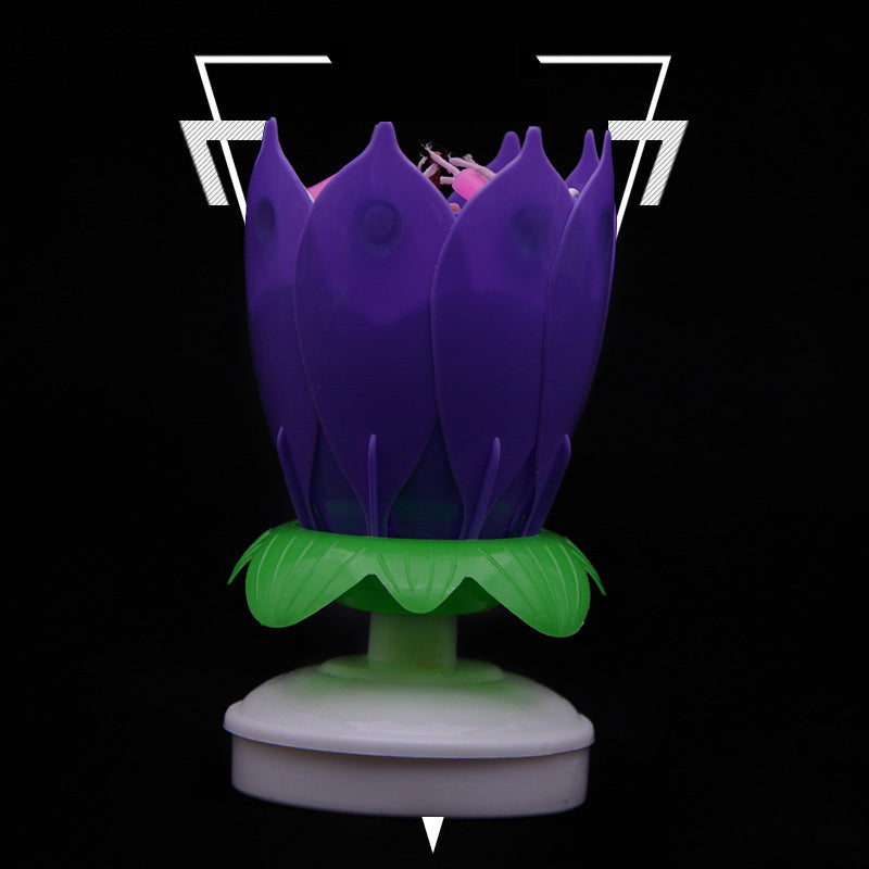 Rotating Musical Birthday Cake Firework Candles
