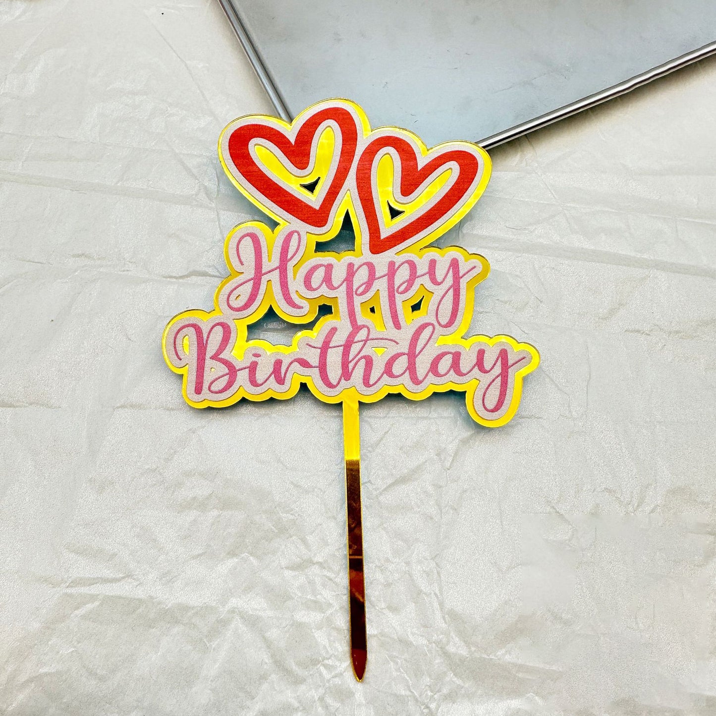 Acrylic Happy Birthday Cake Topper