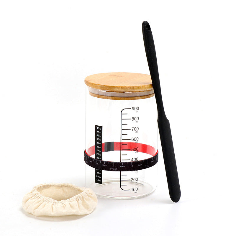1000ml Sourdough Starter Jar with Bamboo Lid