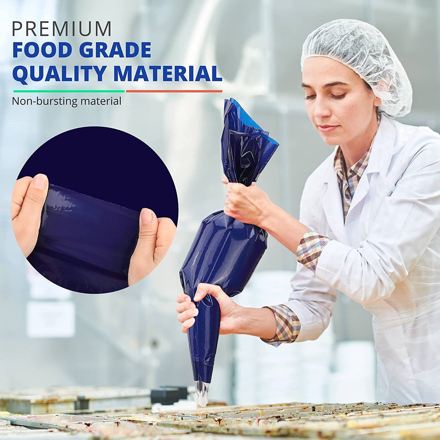 Blue Disposable Plastic Piping Bag