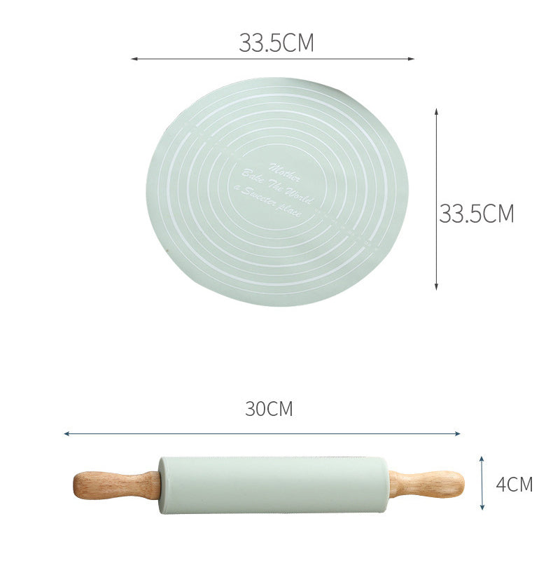 2-Piece Rolling Pin and Pastry Mat Set