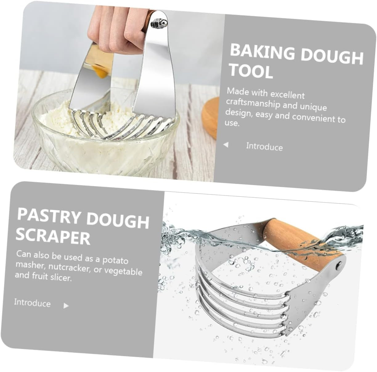 2-Piece Stainless Steel Scraper Set