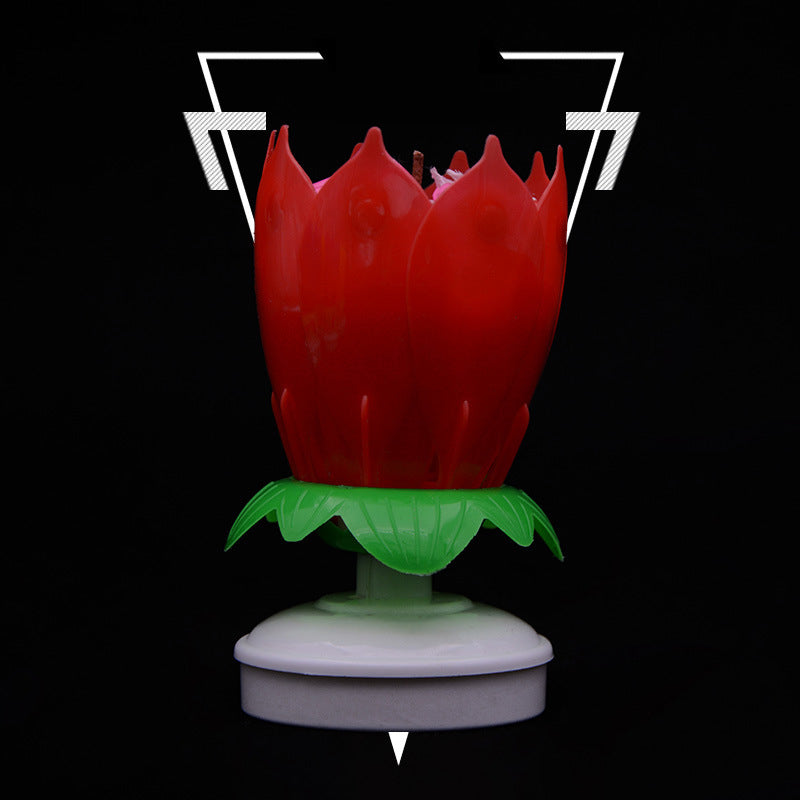 Rotating Musical Birthday Cake Firework Candles