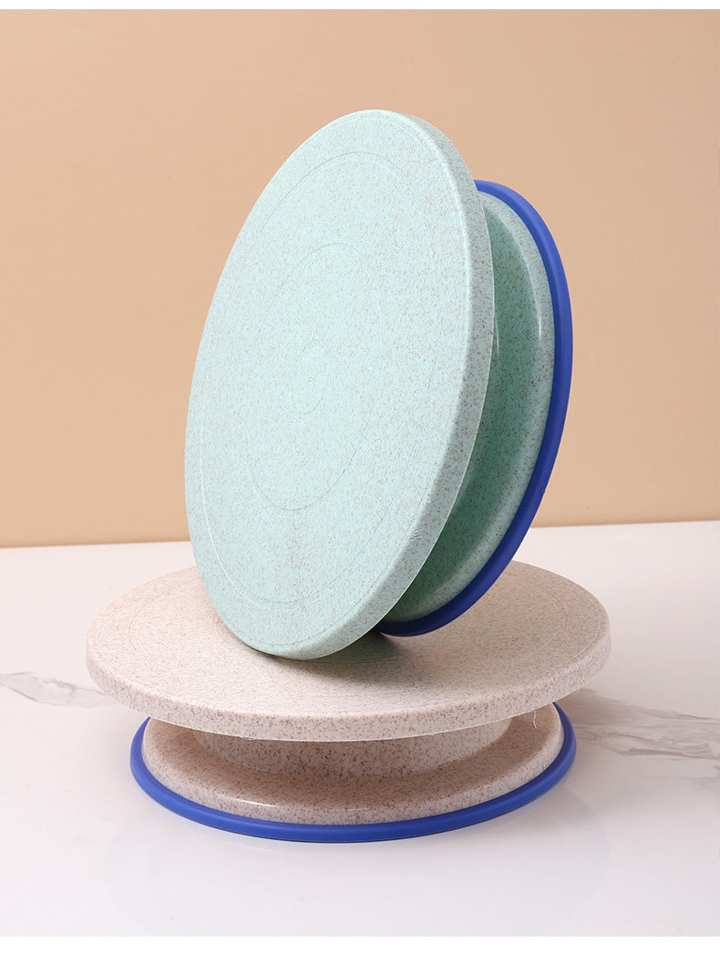 Eco-Friendly Wheat Straw Cake Decorating Revolving Stand
