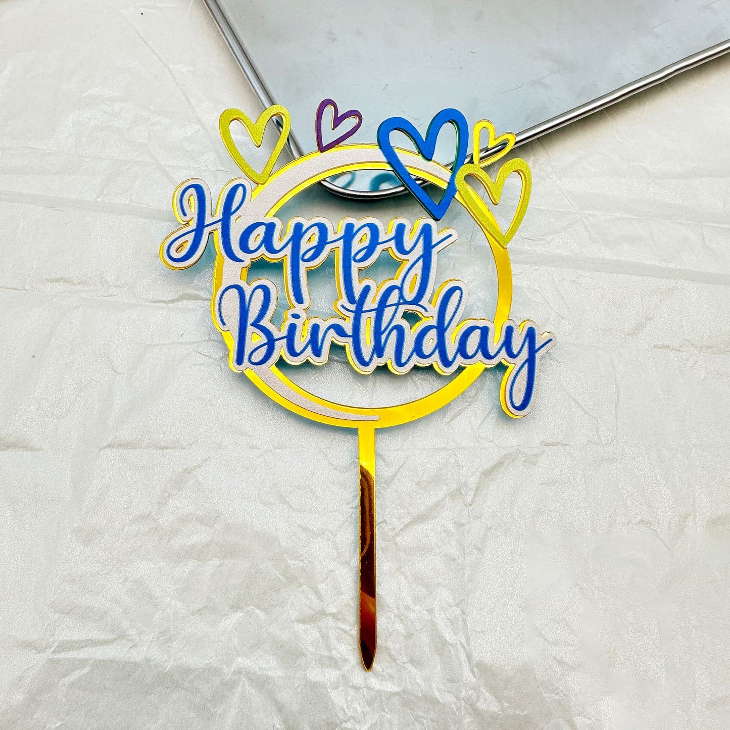Acrylic Happy Birthday Cake Topper
