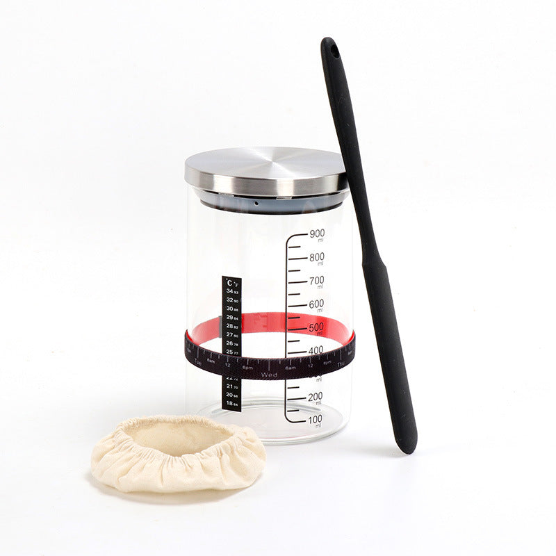 1000ml Sourdough Starter Jar with Bamboo Lid