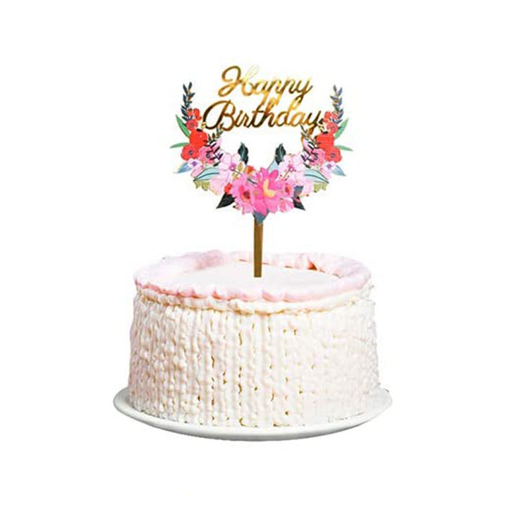 Acrylic Happy Birthday Cake Topper