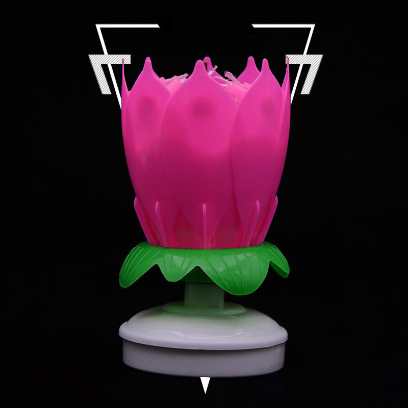 Rotating Musical Birthday Cake Firework Candles