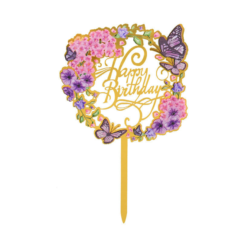 Acrylic Happy Birthday Cake Topper