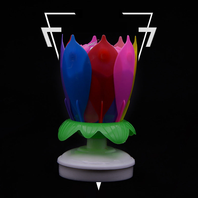 Rotating Musical Birthday Cake Firework Candles