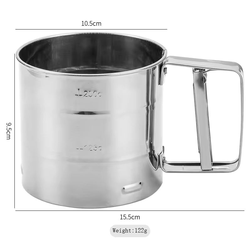 Large Powdered Sugar Flour Sifter Cup