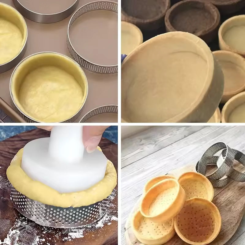 Heat-Resistant Round Tart Ring Set