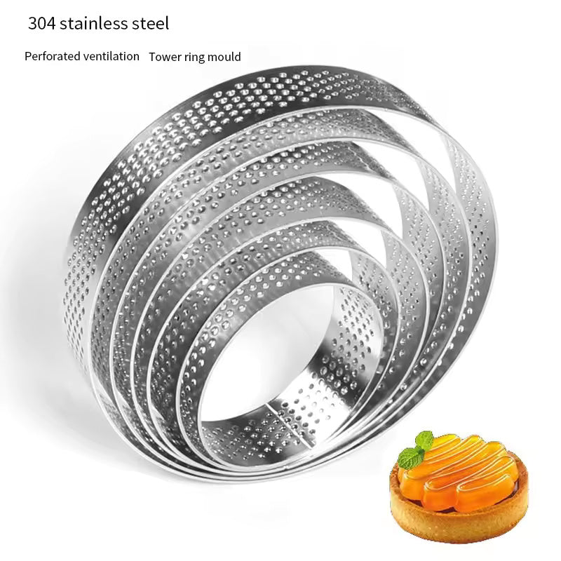 Heat-Resistant Round Tart Ring Set
