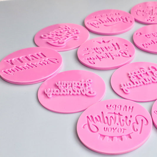 Birthday Cake Embosser Stamp