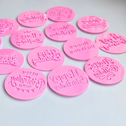 Birthday Cake Embosser Stamp