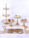 Gold Electroplated Crystal Cake Stand Set