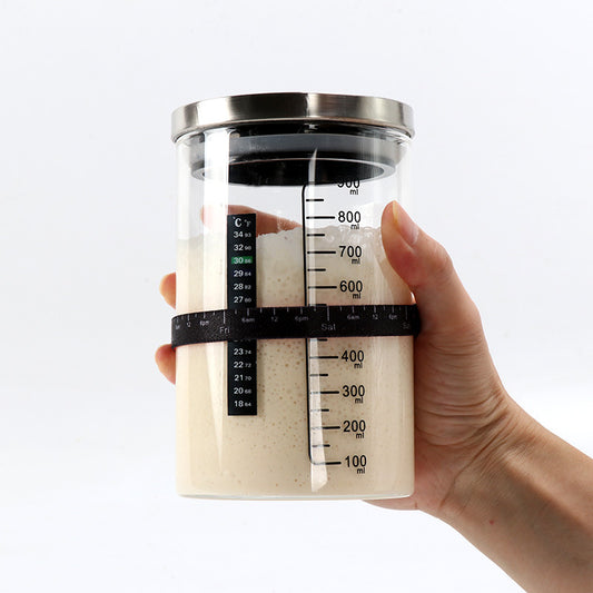 1000ml Sourdough Starter Jar with Bamboo Lid