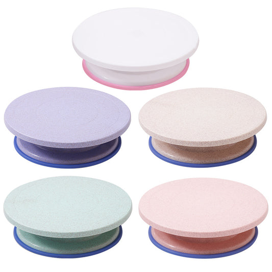 Eco-Friendly Wheat Straw Cake Decorating Revolving Stand
