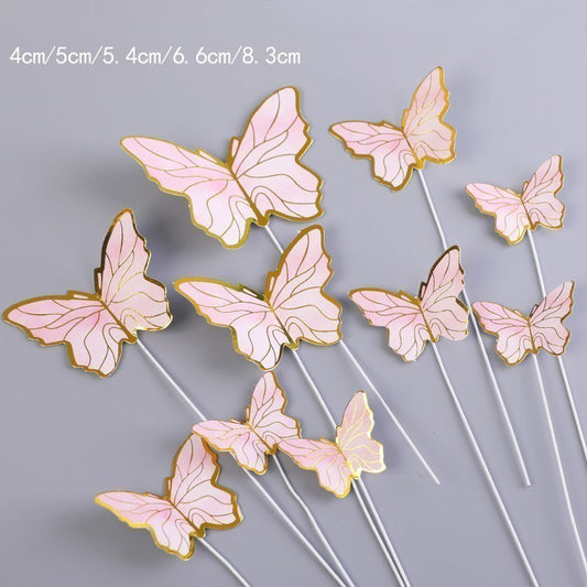 Pink Butterfly Cake Toppers