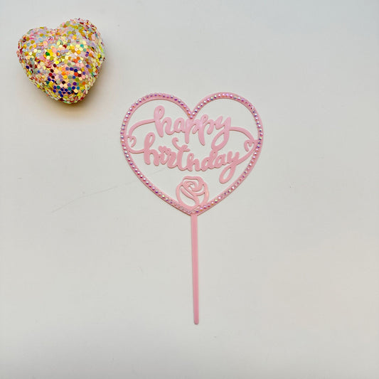 Acrylic Happy Birthday Cake Topper