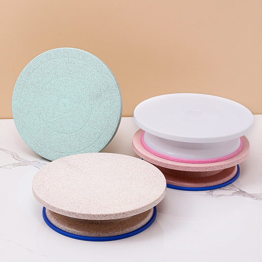 Eco-Friendly Wheat Straw Cake Decorating Revolving Stand