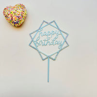 Acrylic Happy Birthday Cake Topper