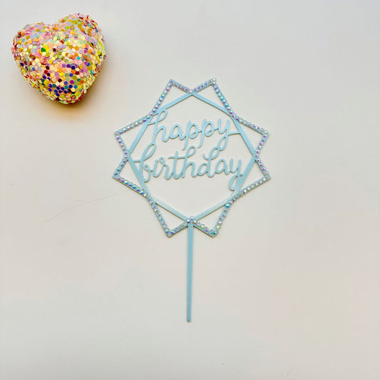 Acrylic Happy Birthday Cake Topper