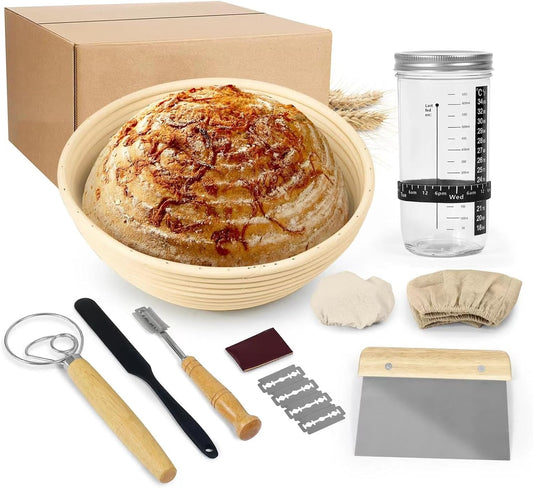 12-Piece Baking Kit Flour Mixer Fermentation Basket Set